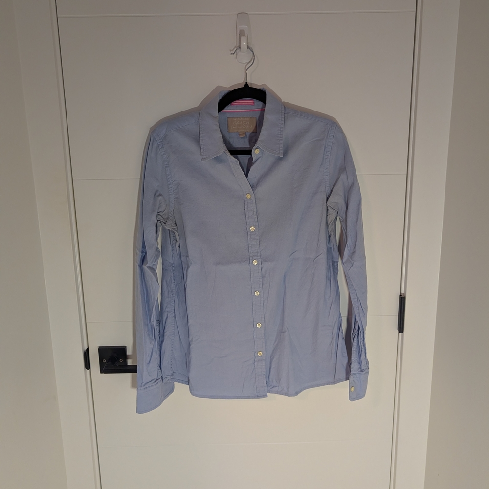 Banana Republic Light Blue Cotton Oxford Shirt Medium